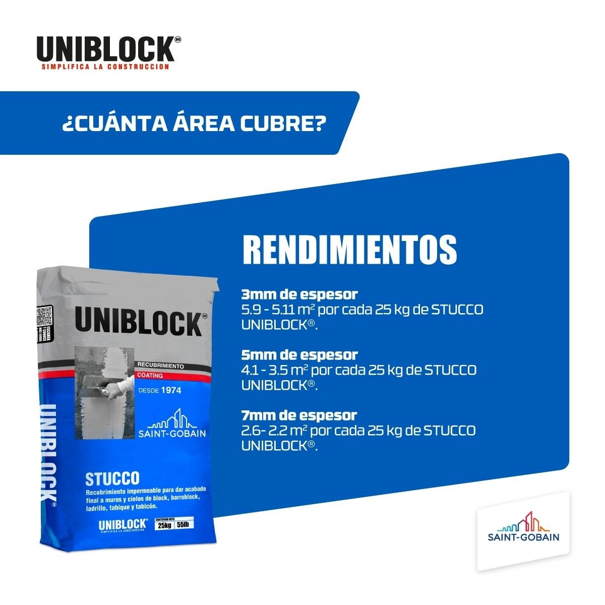 Stucco Uniblock 40 kg - Imagen 2